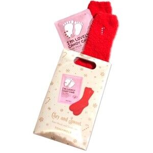 Tony Moly Cozy and Sweet I'm Lovely Candy Cane Foot Mask & Sock Set